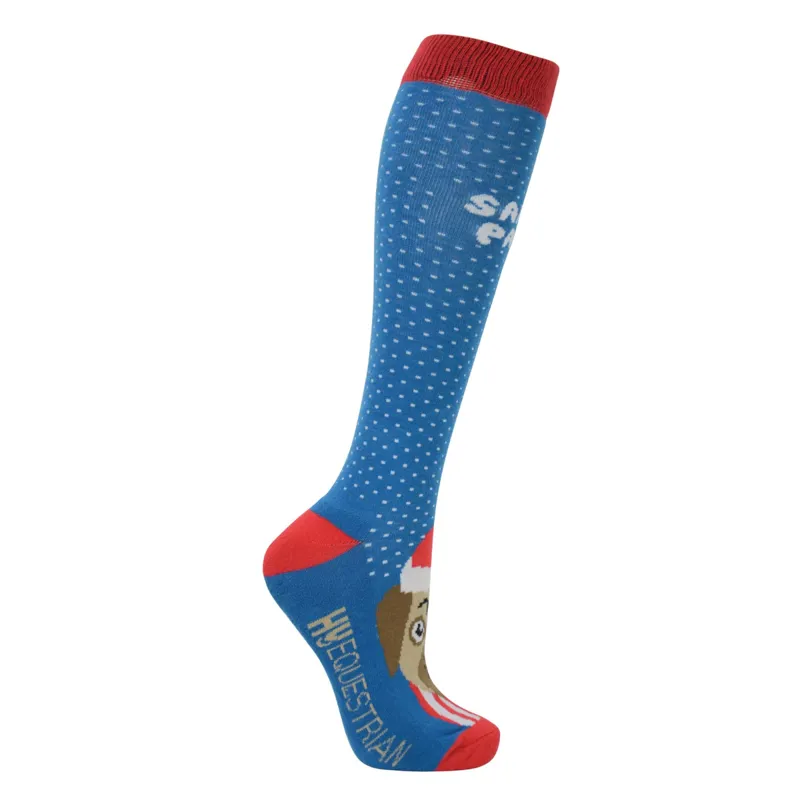 Hy Equestrian Santa Paws Socks Pack Of 3-3